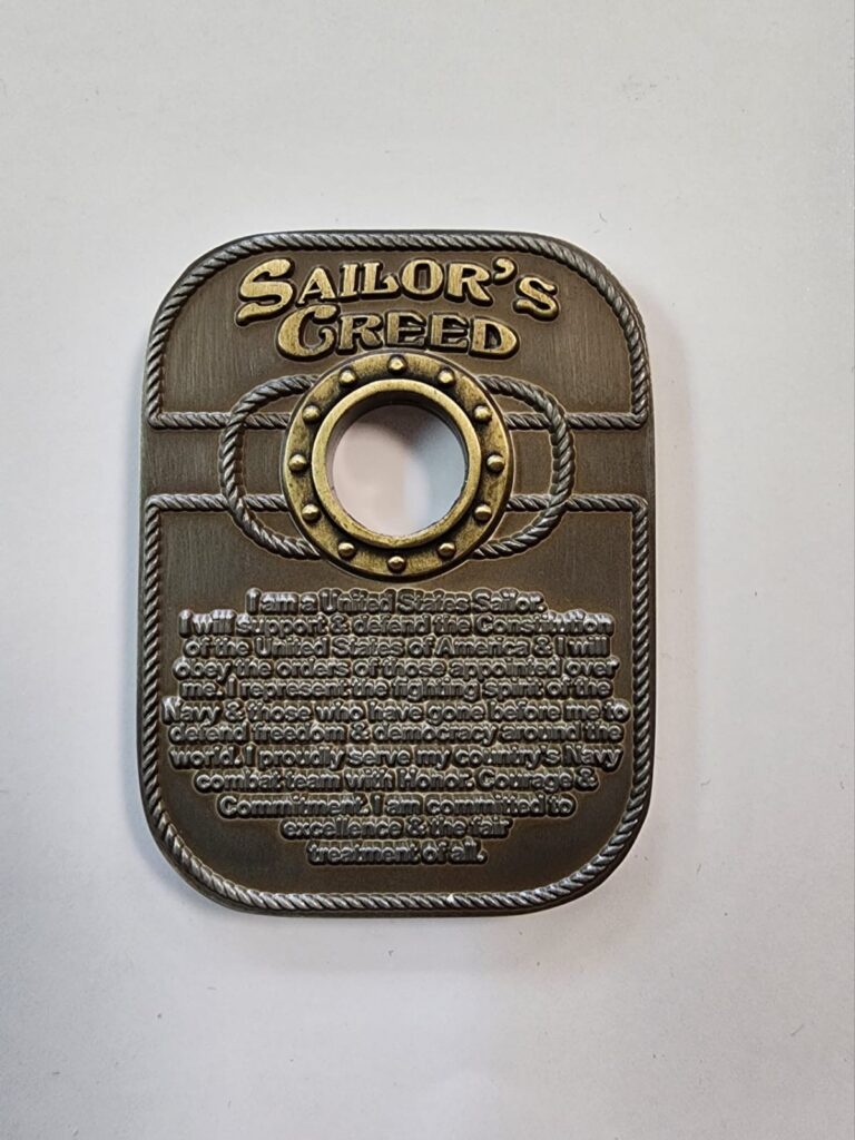 SAILORS CREED HATCH COIN