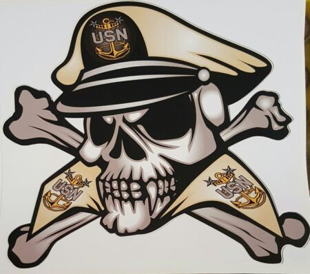 SKULL STICKER 8"