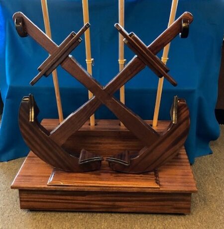 FLAG STAND WITH CROSSED ANCHORS