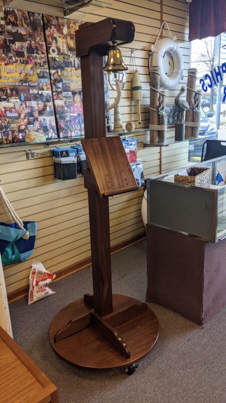 SIMPLE BELL STAND ON CASTERS