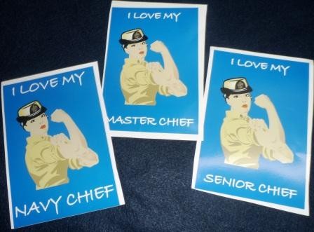 "I LOVE MY CHIEF" FEMALE STICKER