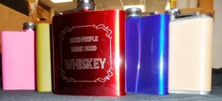 FLASK "GOOD PEOPLE DRINK GOOD WHISKEY"