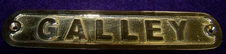 "GALLEY" BRASS SIGN