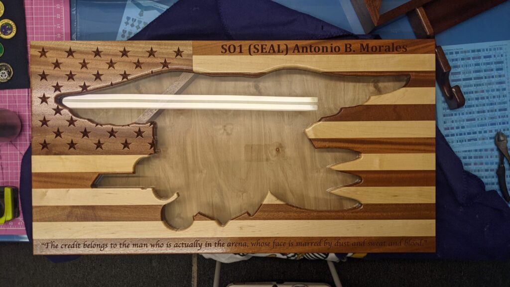 US FLAG NAVY SEAL CUTOUT WITH CARVING - Image 4