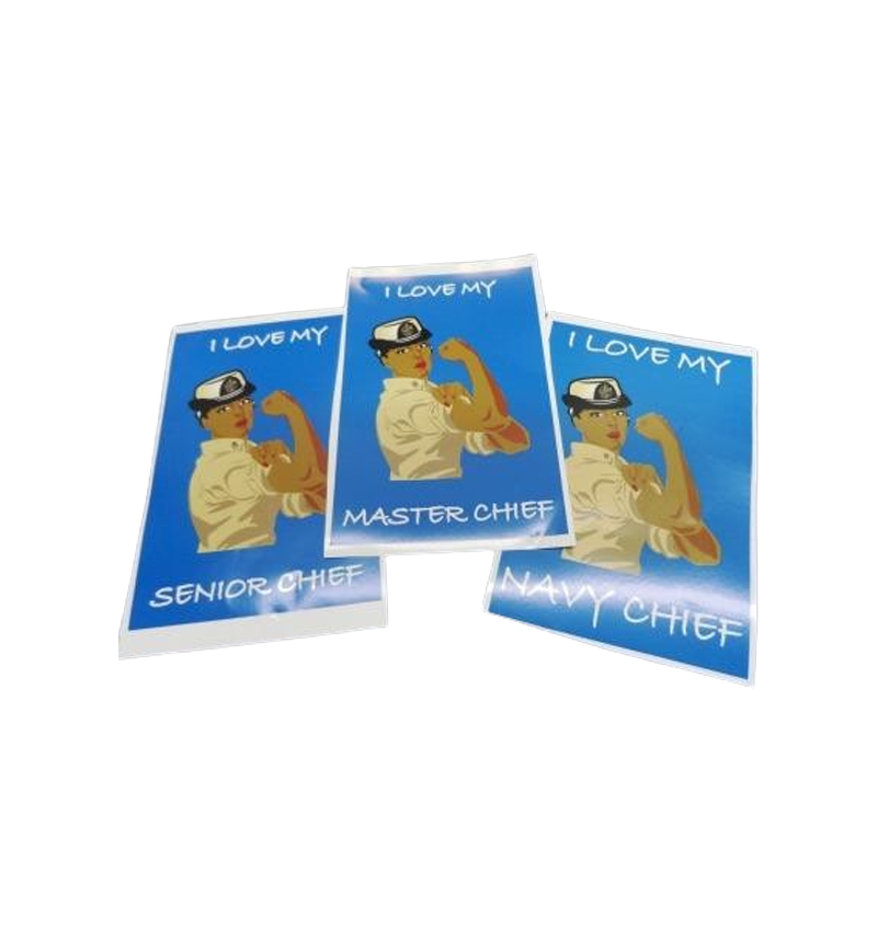 I LOVE MY CHIEF” FEMALE WOMAN OF COLOR STICKER