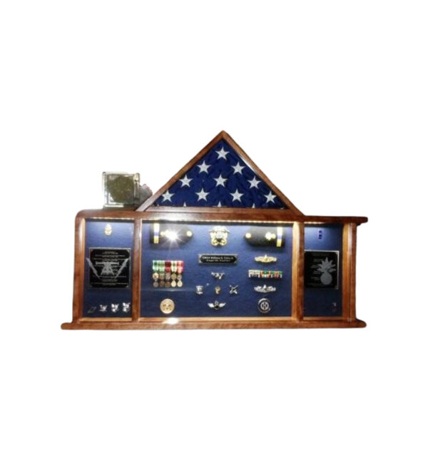 Shadow Box Unit THREE COMPARTMENT WITH LIGHT KIT AND LASER ENGRAVED PANELS - Moody's ...