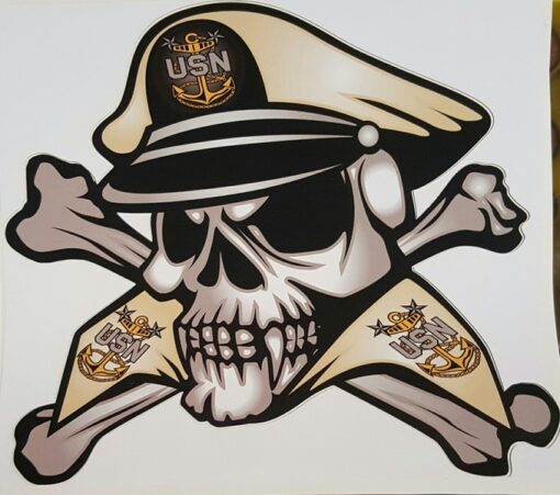 SKULL STICKER 8"