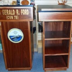 PODIUM MAHOGANY WITH FORMICA TOP