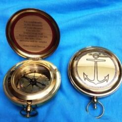 COMPASS, POCKET WATCH STYLE WITH ENGRAVING